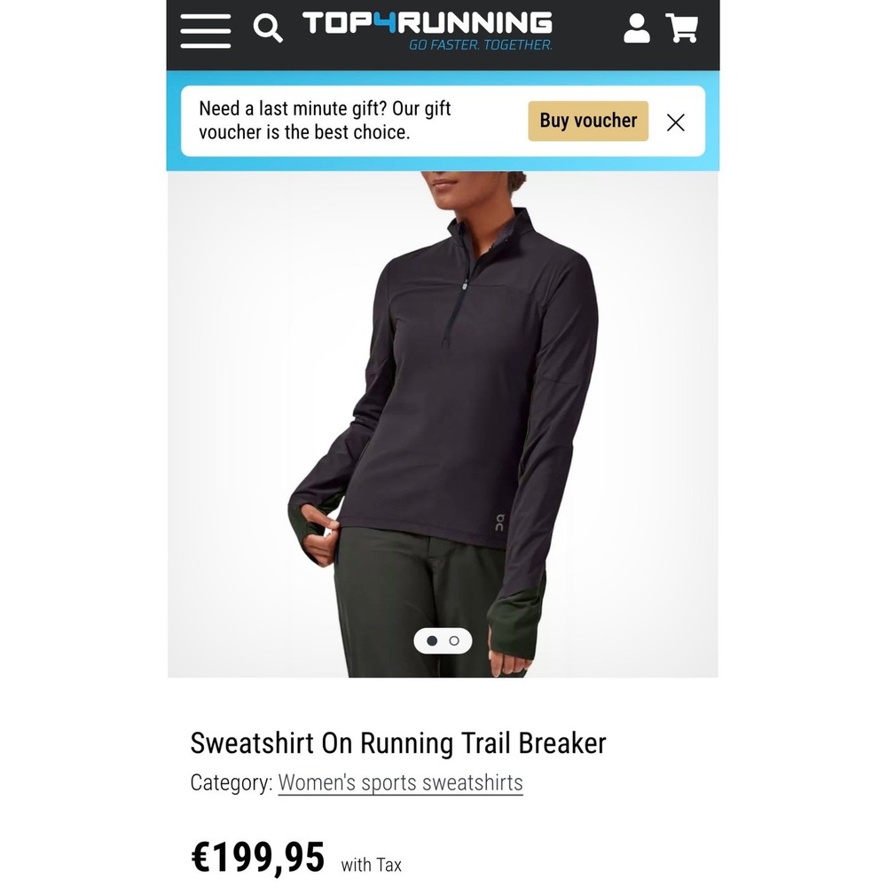 ON Running Womens Trail Breaker Pullover 1/4 Zip Activewear Gorpcore Track M EUC - Picture 7 of 11